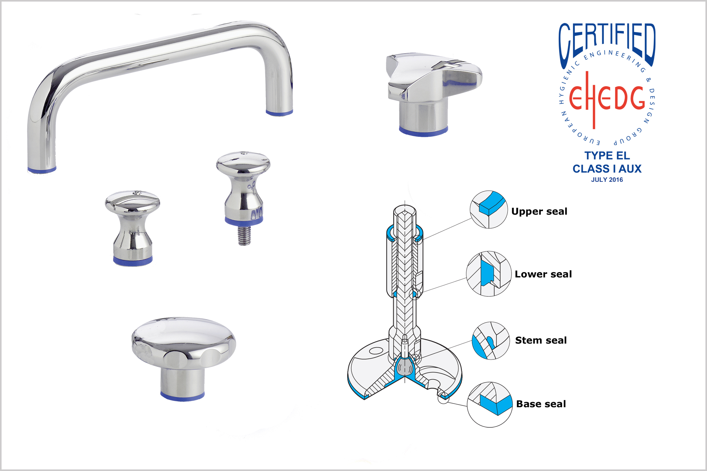 Elesa hygienic knobs and handles